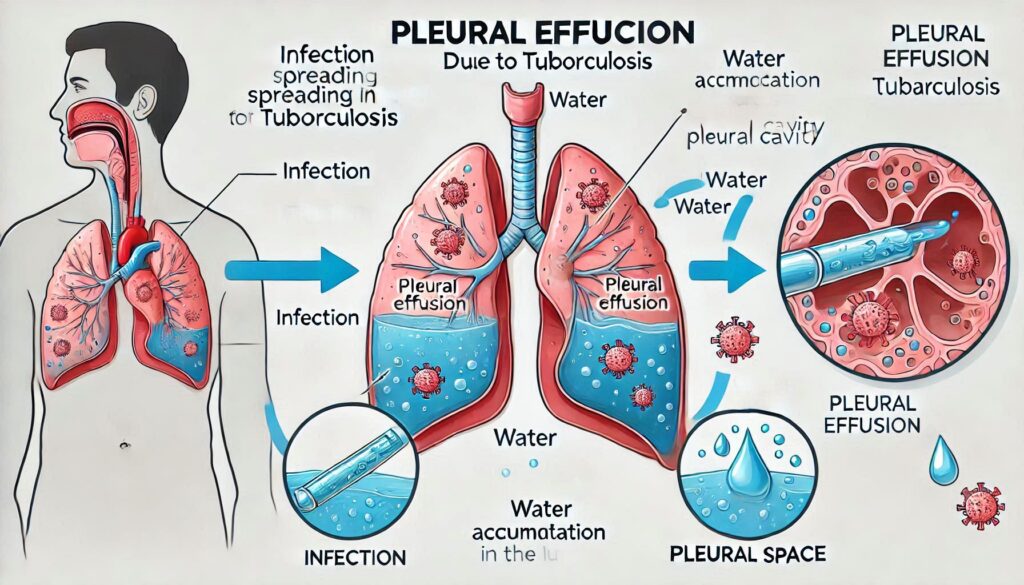 टीबी की वजह से फेफड़ों में पानी